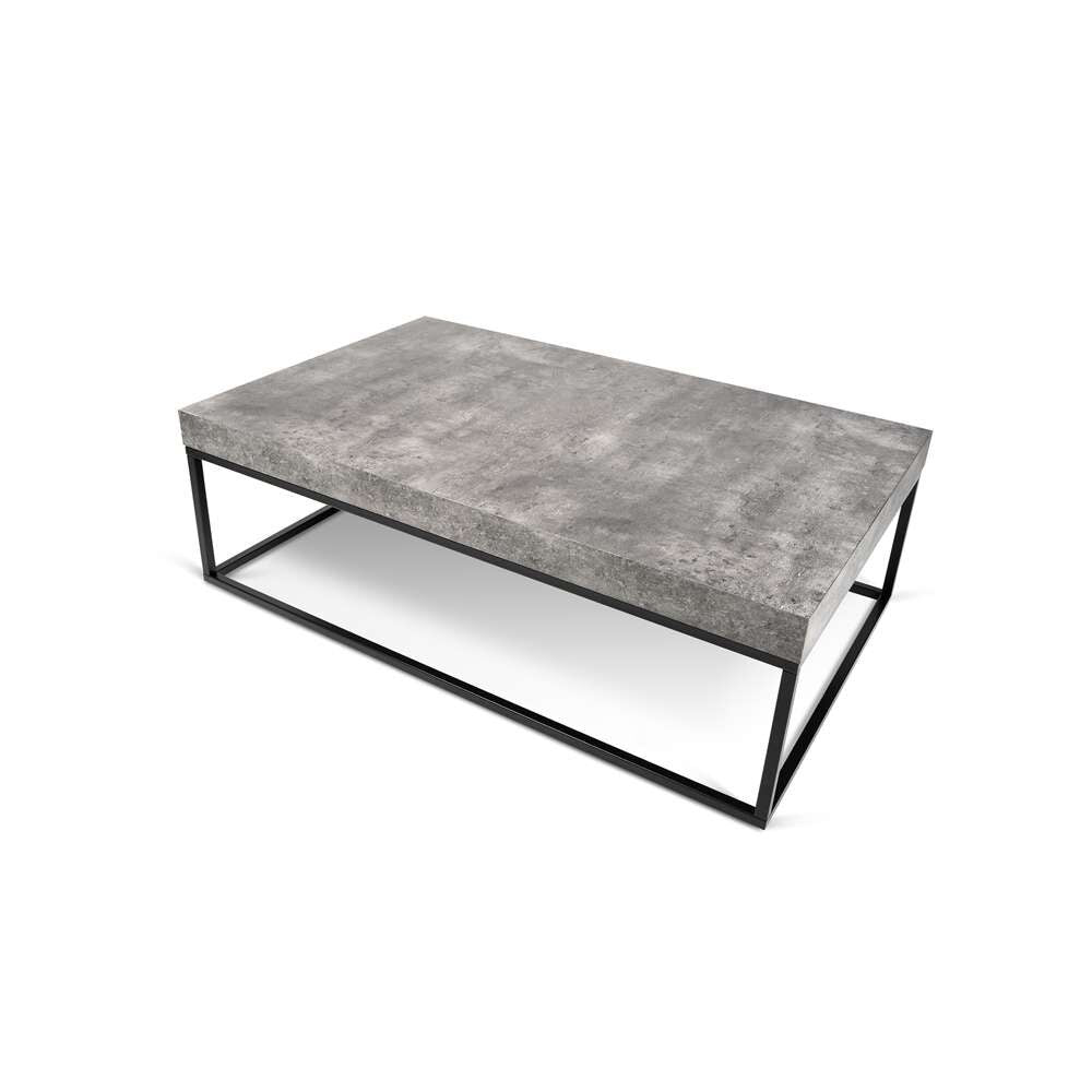 TEMAHOME - Petra 47X30 Coffee Table in Concrete Look Top / Black Legs - 9000629365 veiw 3