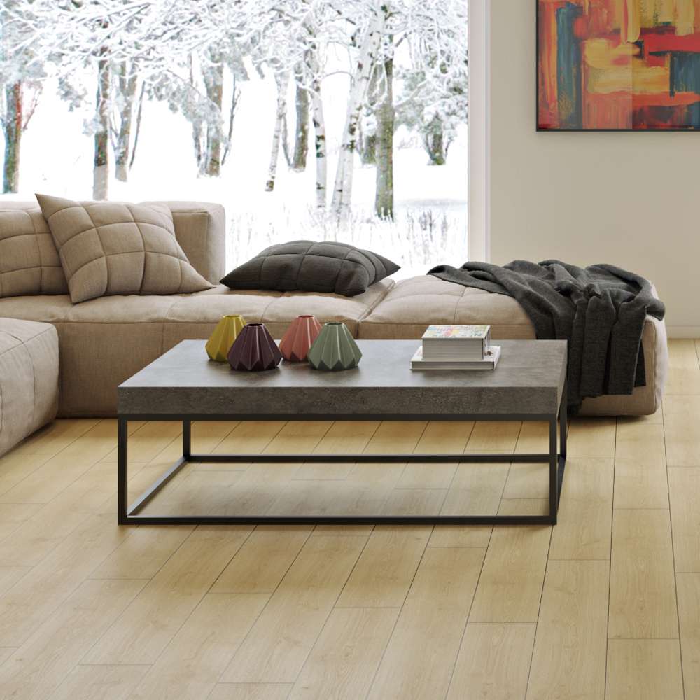 TEMAHOME - Petra 47X30 Coffee Table in Concrete Look Top / Black Legs - 9000629365 veiw 4
