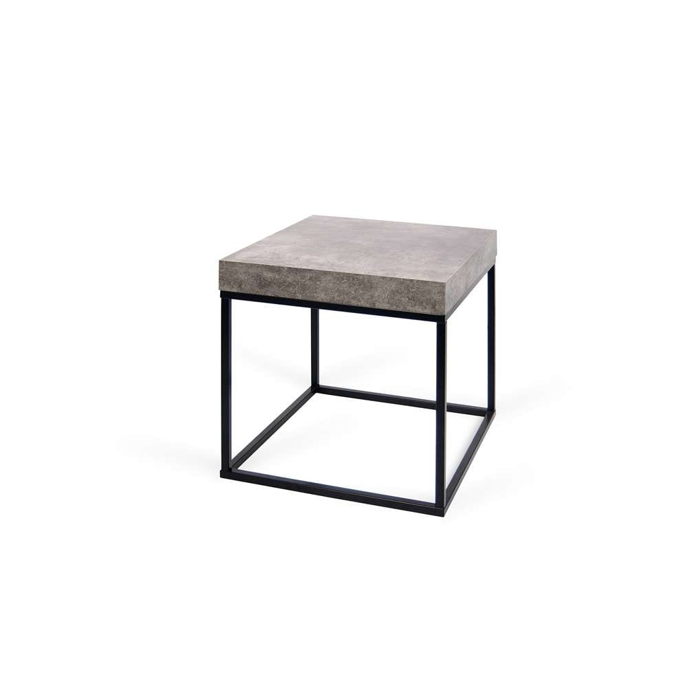TEMAHOME - Petra End Table in Concrete Look Top / Black Legs - 9000629341 veiw 1