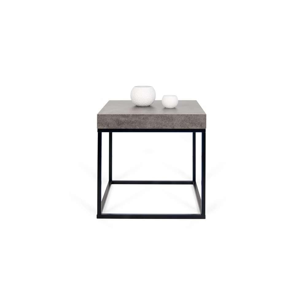 TEMAHOME - Petra End Table in Concrete Look Top / Black Legs - 9000629341 veiw 3