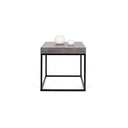 TEMAHOME - Petra End Table in Concrete Look Top / Black Legs - 9000629341 veiw 3