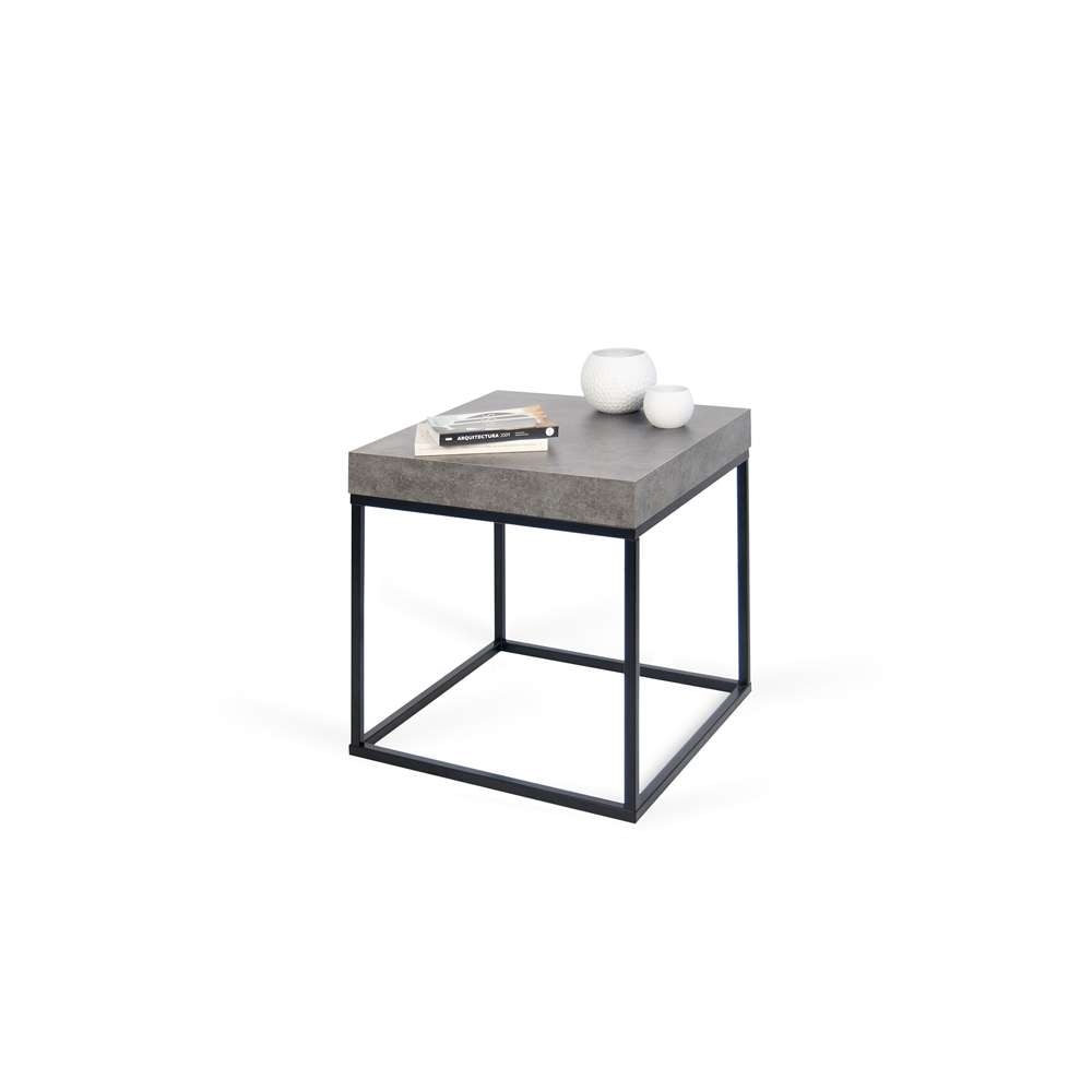 TEMAHOME - Petra End Table in Concrete Look Top / Black Legs - 9000629341 veiw 4