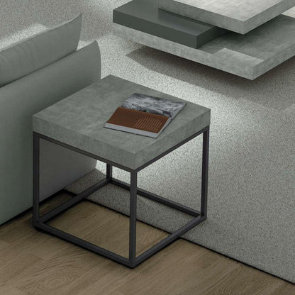 TEMAHOME - Petra End Table in Concrete Look Top / Black Legs - 9000629341 veiw 6