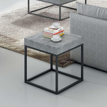 TEMAHOME - Petra End Table in Concrete Look Top / Black Legs - 9000629341 veiw 7