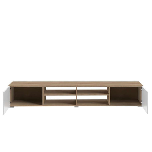 TEMAHOME - Podium 185 TV Stand w/doors in White / Oak Color - E3158A3421A00 veiw 2