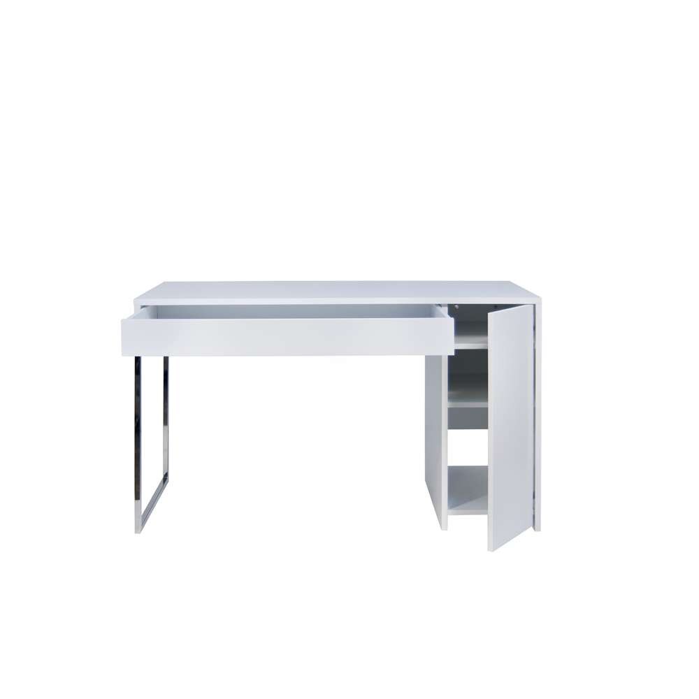 TEMAHOME - Prado Home Office Desk in Pure White / Chrome - 9500052514 veiw 4