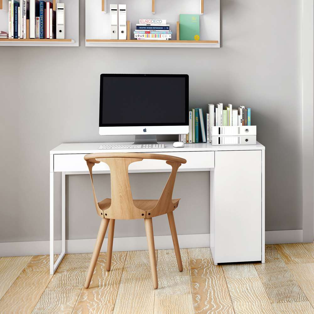TEMAHOME - Prado Home Office Desk in Pure White / White Lacquer - 9500052545 veiw 8