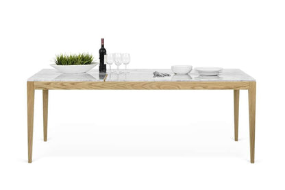 TEMAHOME - Utile Dining Table in White Marble / Oak - 9500628108 veiw 3