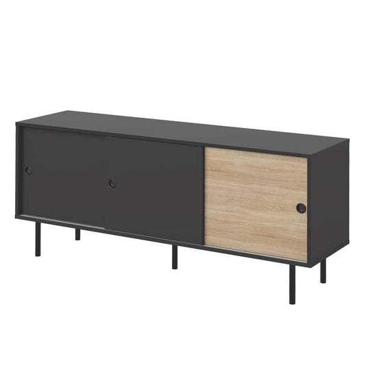 TEMAHOME - Zip Low Sideboard in Black / Natural Oak Color - E4113A7607A87 veiw 2