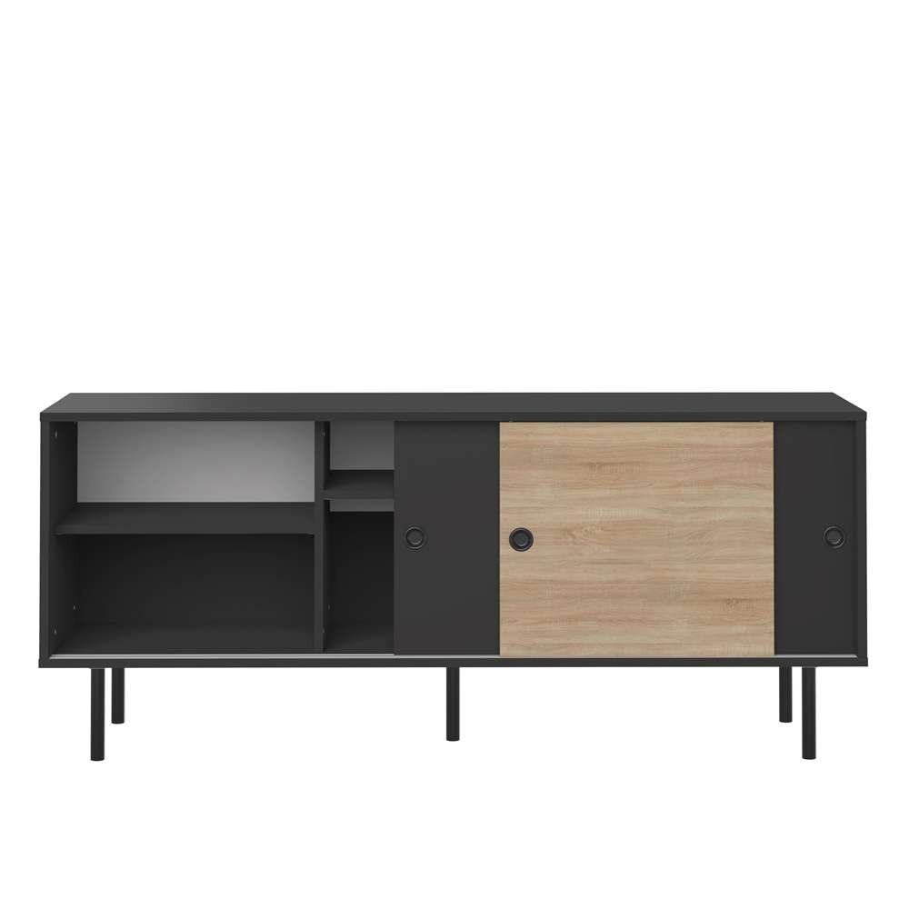 TEMAHOME - Zip Low Sideboard in Black / Natural Oak Color - E4113A7607A87 veiw 4