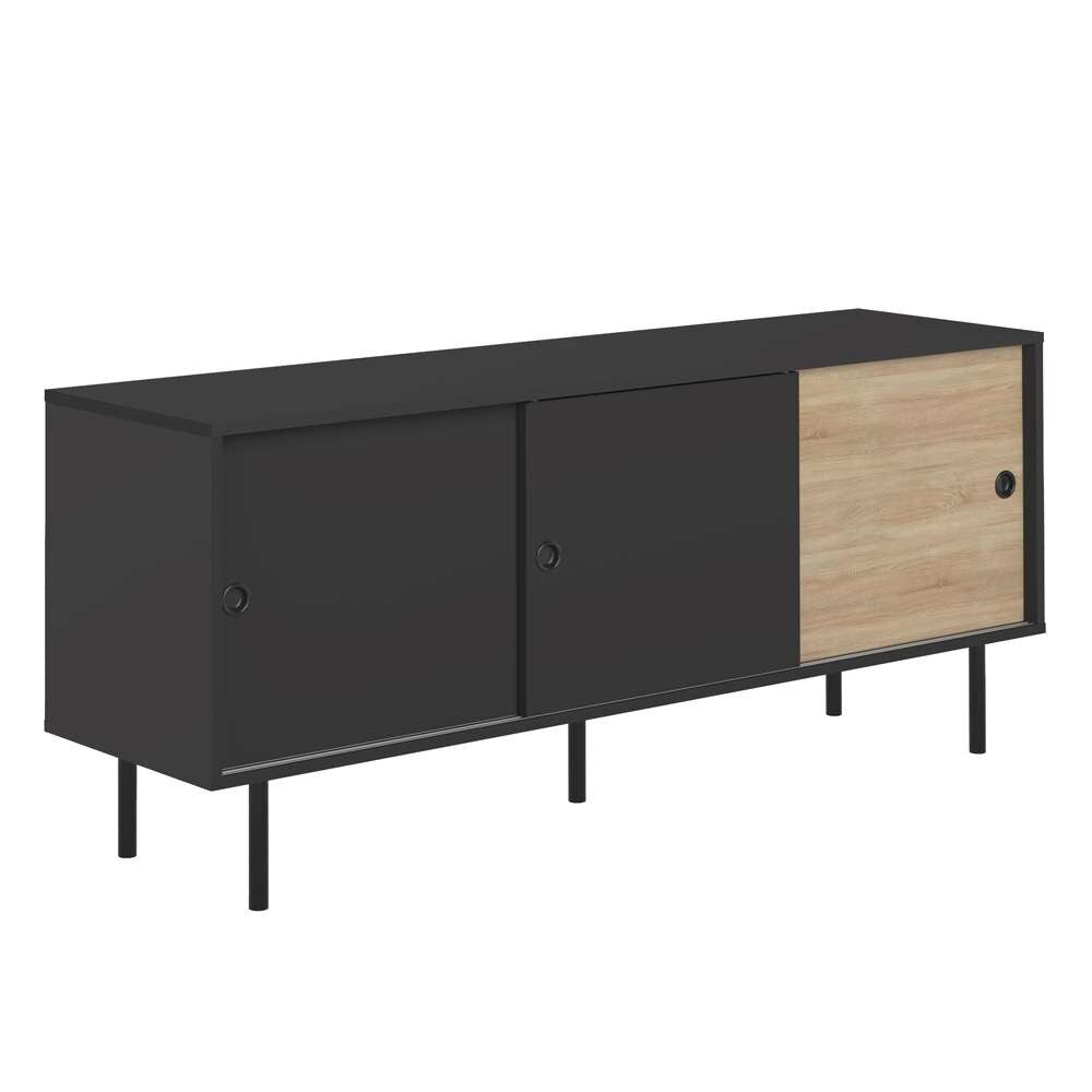 TEMAHOME - Zip Low Sideboard in Black / Natural Oak Color - E4113A7607A87 veiw 5