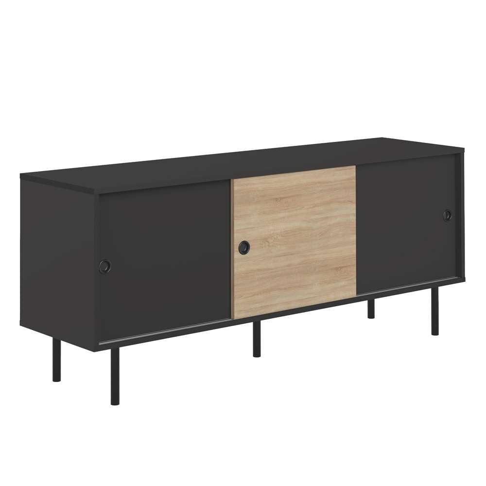 TEMAHOME - Zip Low Sideboard in Black / Natural Oak Color - E4113A7607A87 veiw 6