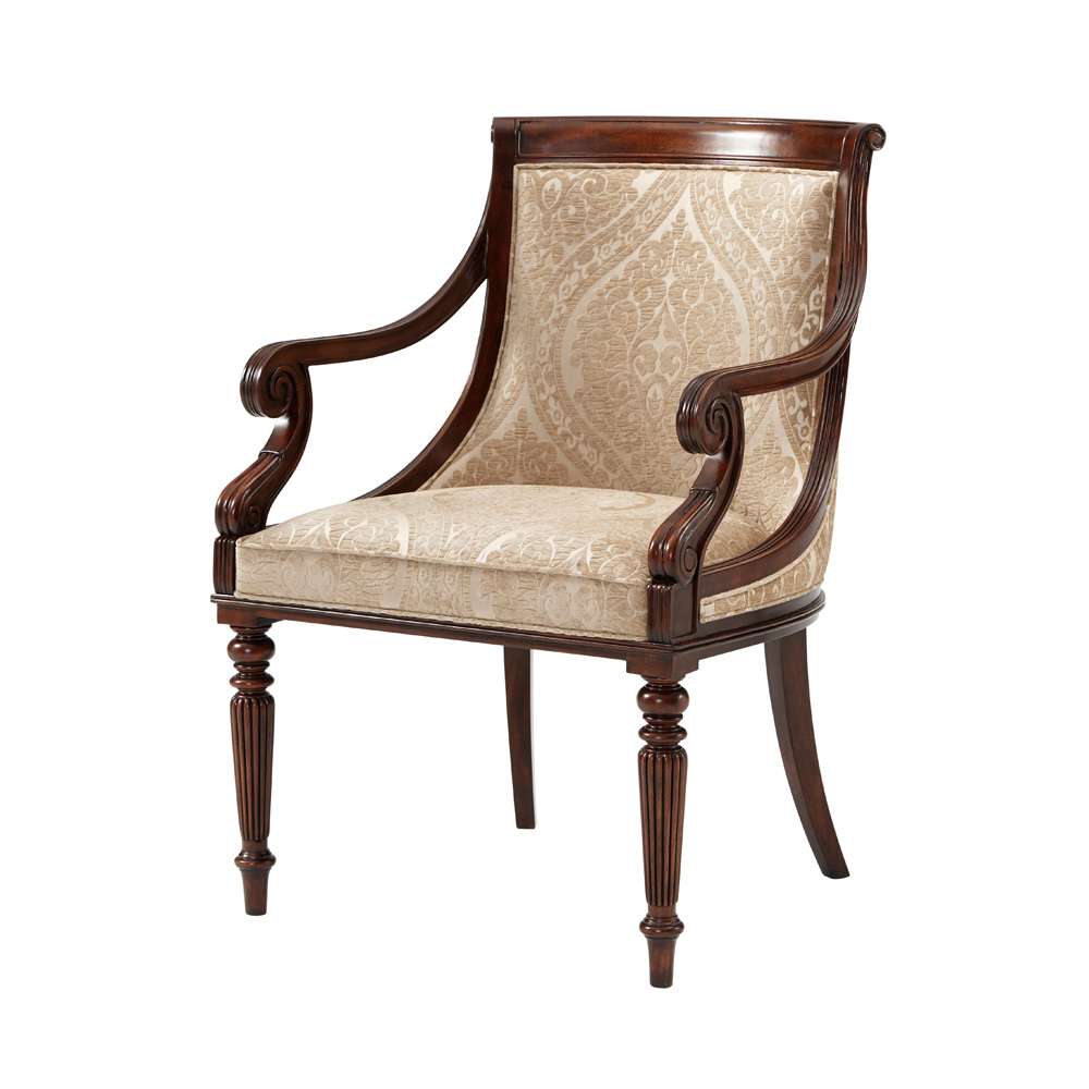 Theodore Alexander - Althorp Living History Floris Armchair (Set of 2)  - AL41087.1ANU veiw 1