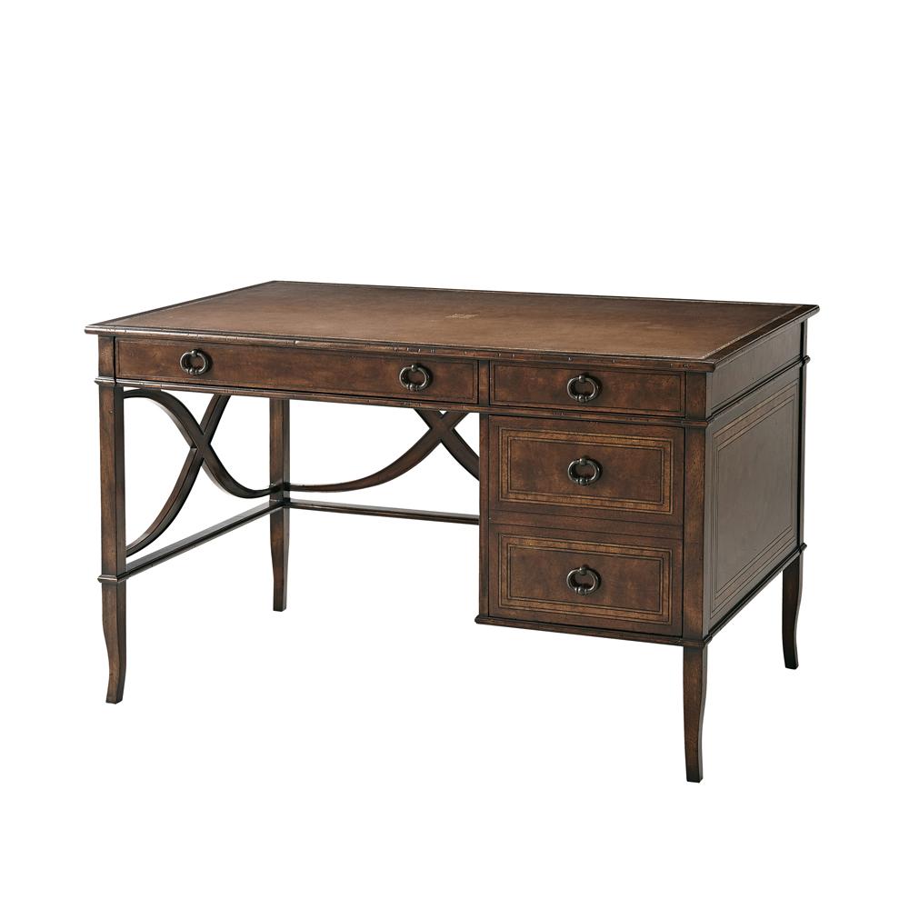 Theodore Alexander - Brooksby Lecriture Pedestal Desk - 7105-243 veiw 1
