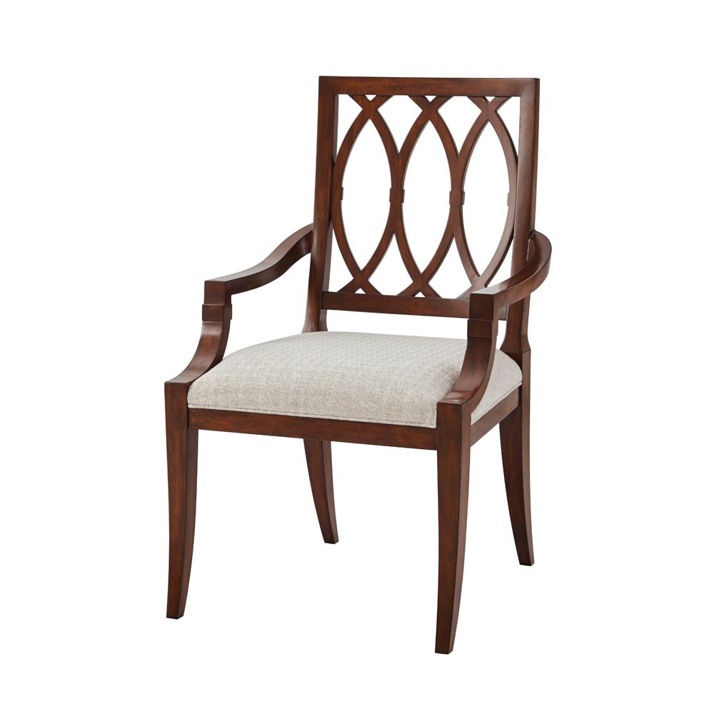 Theodore Alexander - Lady EmilyS Invitation Armchair in Barley Houndstooth Fabric (Set of 2) - 4100-905-1AQP veiw 1