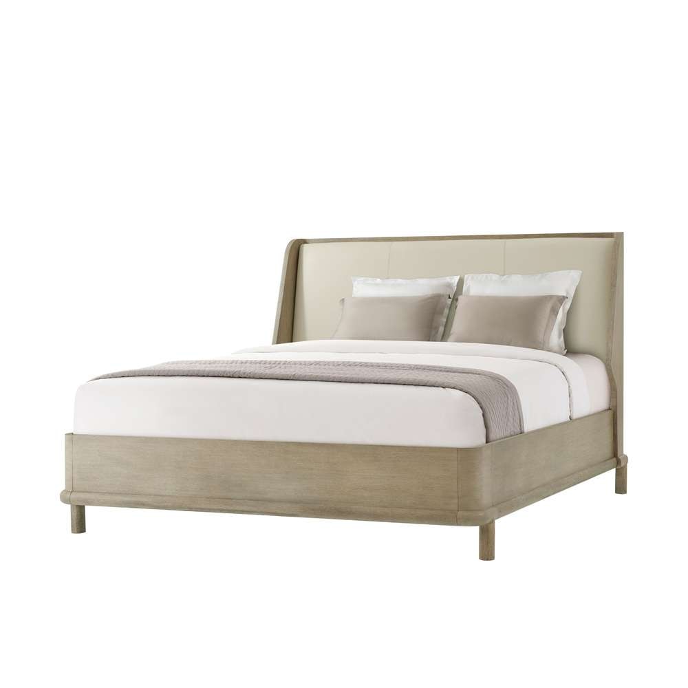 Theodore Alexander - Repose Wooden with Upholstered Headboard Cal. King Bed - TA84027.2BGP veiw 1