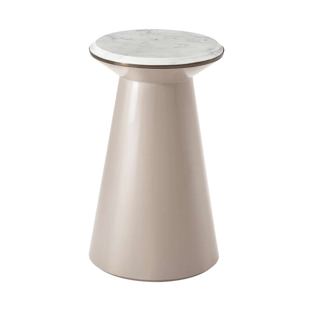 Theodore Alexander - Steve Leung Contour Side Table (Pure Pearl, Small) - SLD50001 veiw 1