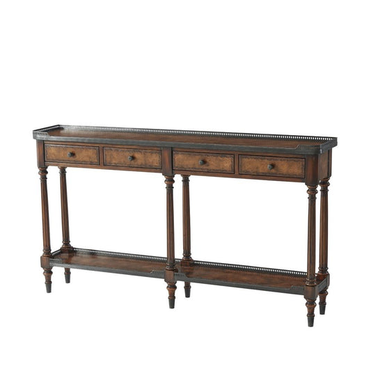 Theodore Alexander - The Louis Xvi Leather Console Table - 5300-018BD veiw 1