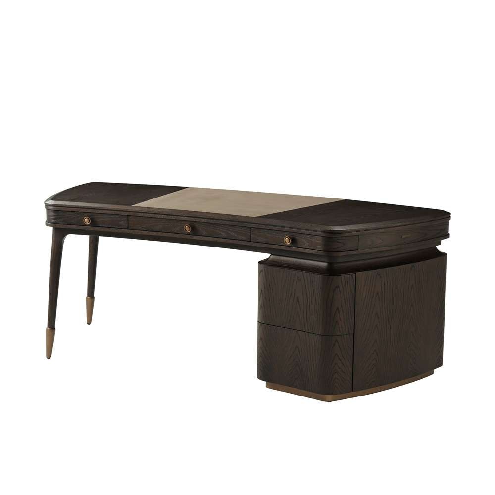 Theodore Alexander - The Steve Leung Collection Legacy Pedestal Desk - SLD71003.0CGB_CLOSEOUT veiw 1