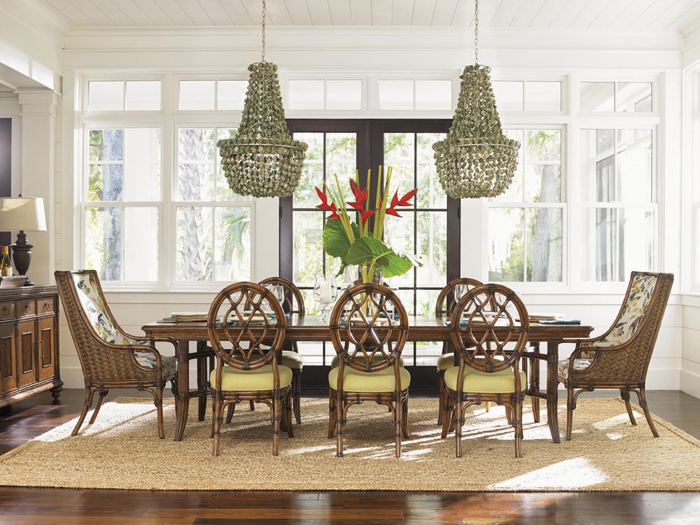 Tommy Bahama Home - Bali Hai Fischer Island Extendable Double Pedestal Dining Table - 593-876C veiw 6
