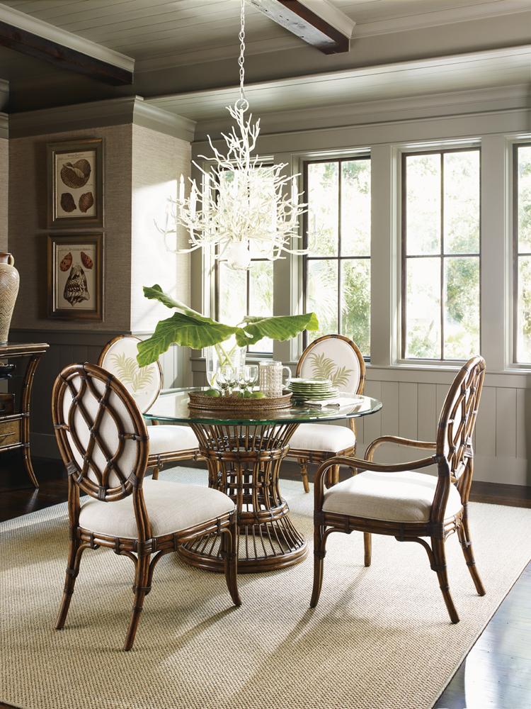 Tommy Bahama Home - Bali Hai Latitude Round Dining Table With 54-Inch Glass Top - 593-875-54C veiw 3