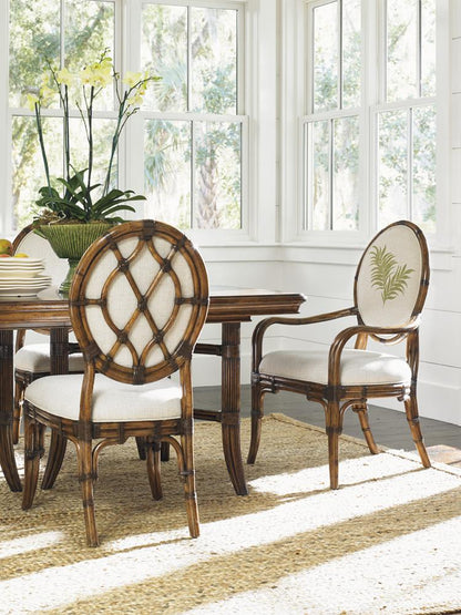 Tommy Bahama Home - Bali Hai Palm Front Back Gulfstream Oval Back Arm Chair - 593-881-02 veiw 6