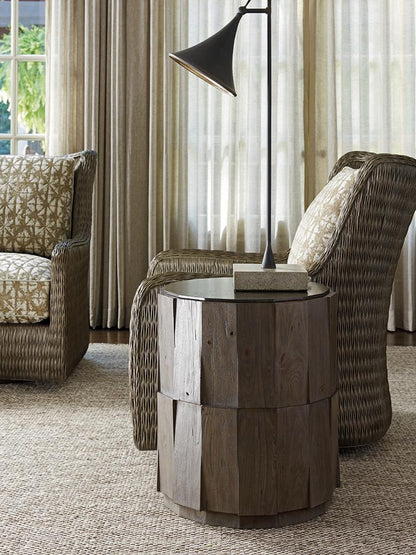 Tommy Bahama Home - Cypress Point Everett Round Travertine End Table - 562-951 veiw 3
