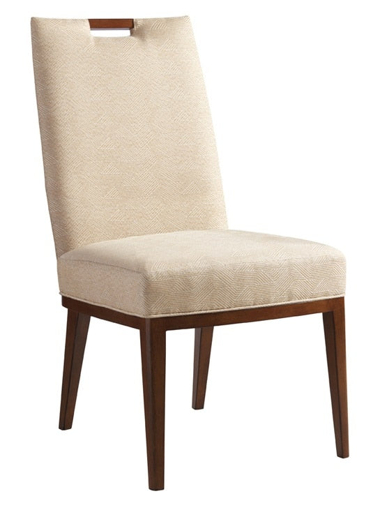 Tommy Bahama Home - Island Fusion Coles Bay Side chair in Gold Geometric Fabric - 556-884-01 veiw 1