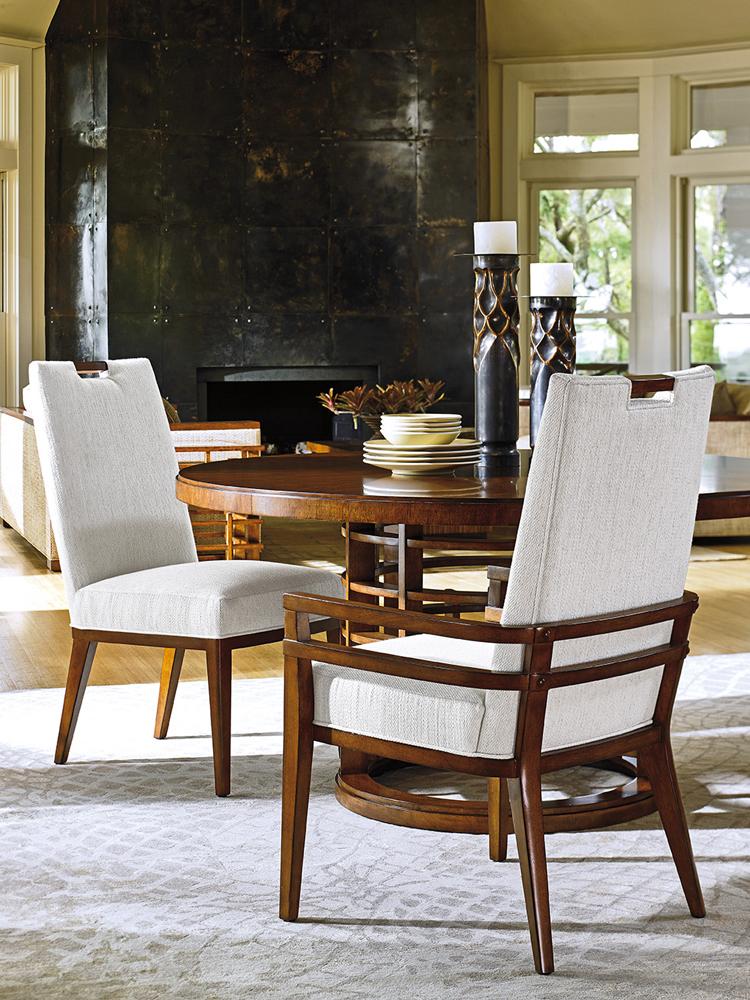 Tommy Bahama Home - Island Fusion Coles Bay Side chair in Off White Fabric - 556-884-02 veiw 3