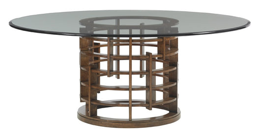 Tommy Bahama Home - Island Fusion Meridian Round Dining Table With 60-Inch Glass Top - 556-875-60C veiw 1