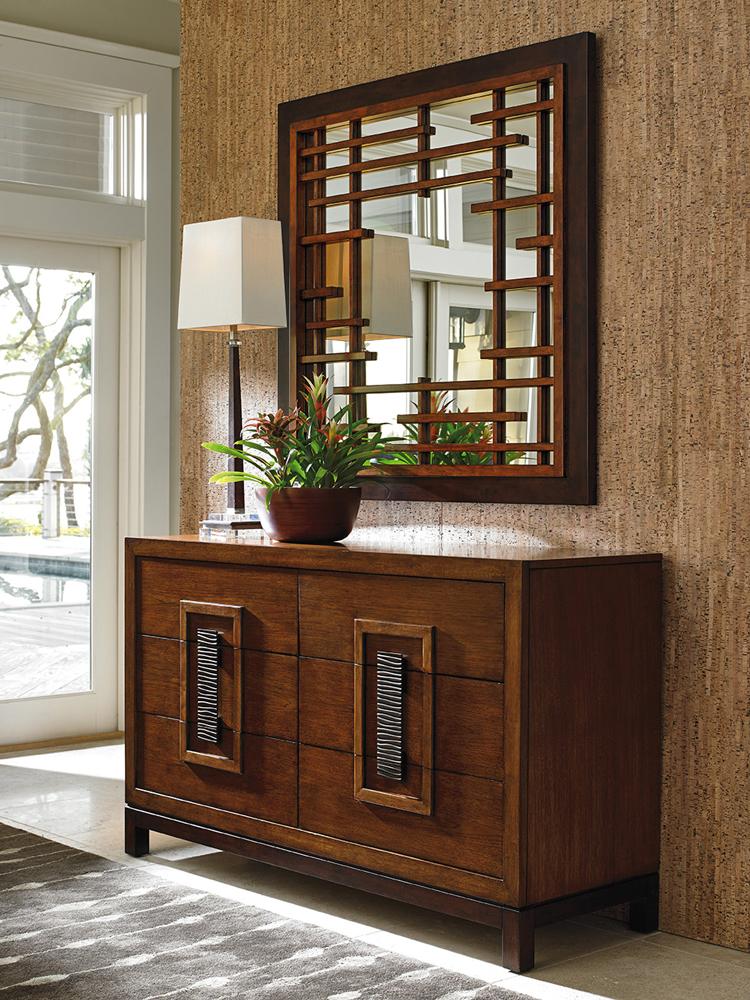 Tommy Bahama Home - Island Fusion Mikasa Square Mirror - 556-204 veiw 3