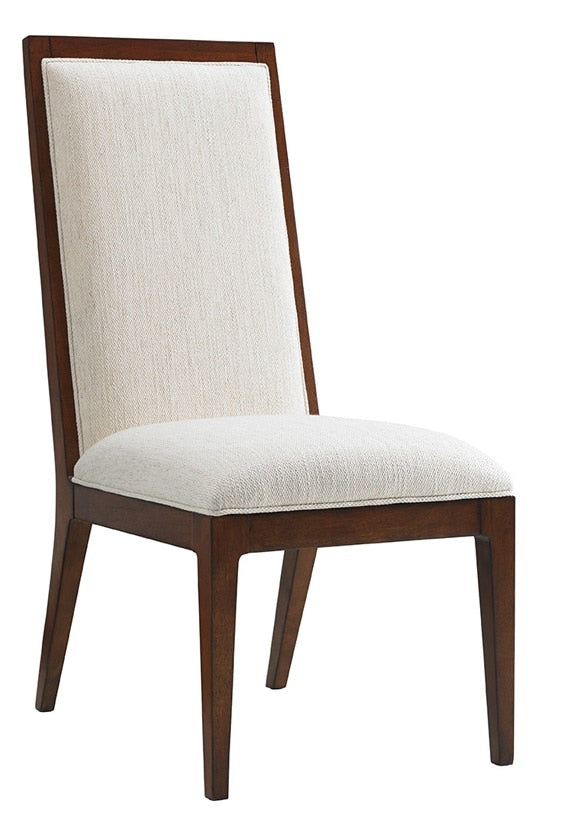 Tommy Bahama Home - Island Fusion Natori Slat Back Side Chair in Off White Fabric - 556-880-02 veiw 1