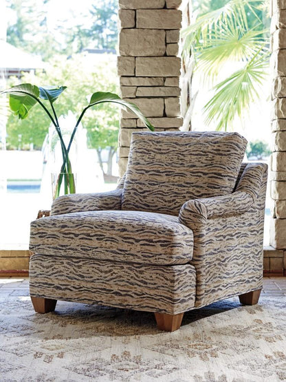 Tommy Bahama Home - Los Altos Barton Chair in Beige and Gold-Gray - 1842-11-40 veiw 2
