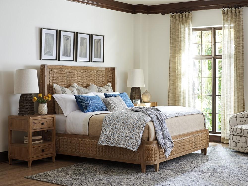 Tommy Bahama Home - Los Altos Ivory Coast Woven Bed Queen - 566-133C veiw 4