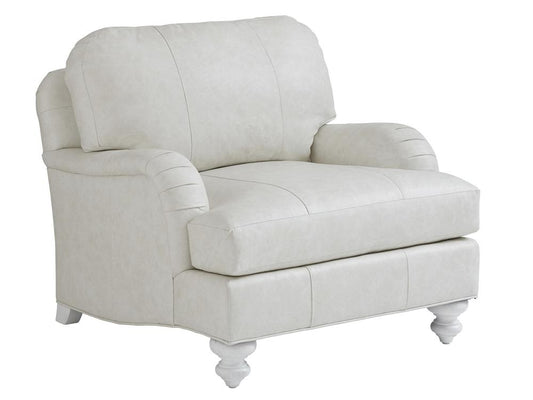 Tommy Bahama Home - Ocean Breeze Gilmore Leather Arm Chair, White - LL7745-11-40 veiw 1