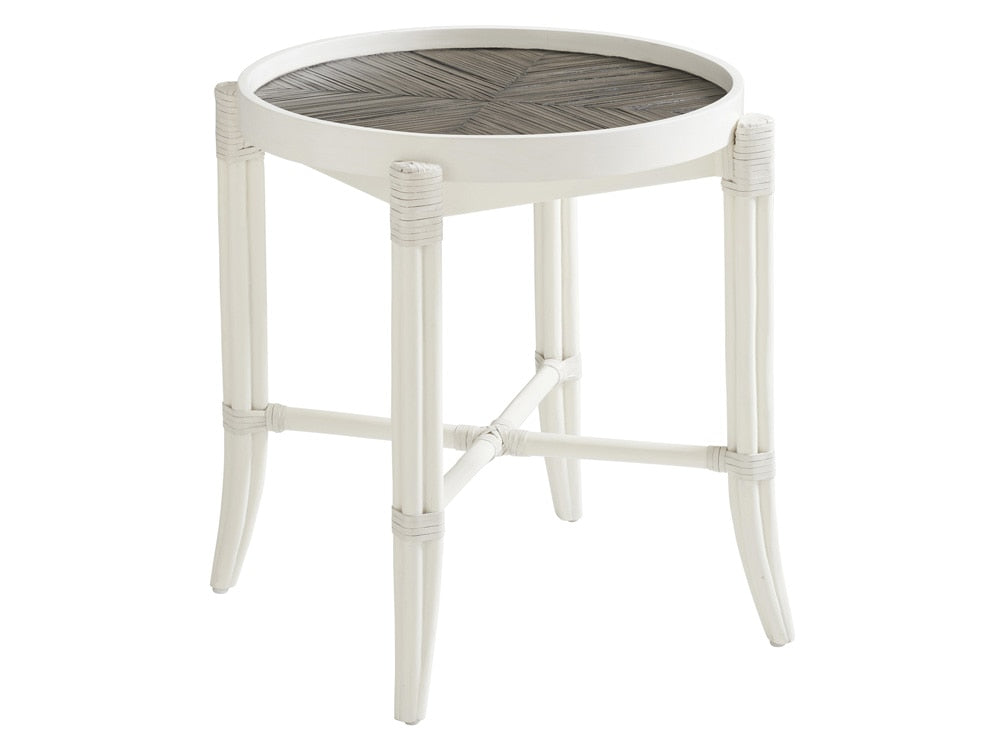 Tommy Bahama Home - Ocean Breeze Neptune Round End Table, Caribbean Sands - 570-957 veiw 1