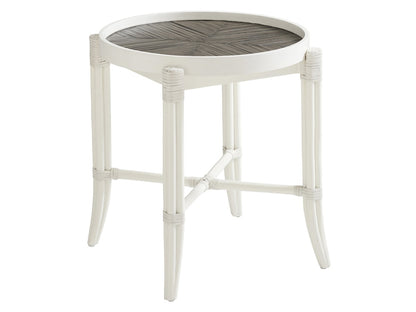 Tommy Bahama Home - Ocean Breeze Neptune Round End Table, Caribbean Sands - 570-957 veiw 1