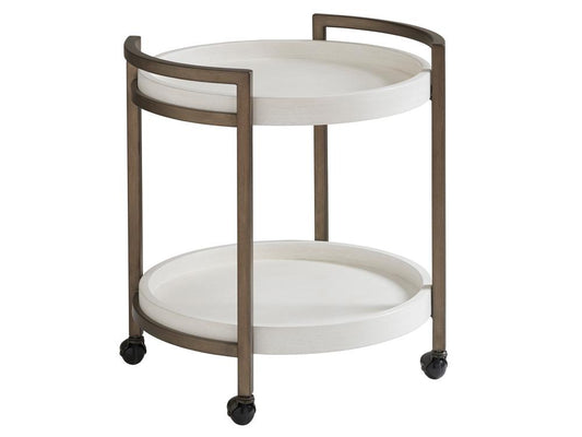 Tommy Bahama Home - Ocean Breeze Osprey Cart End Table, Caribbean Sands - 570-960 veiw 1