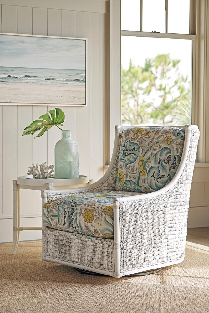 Tommy Bahama Home - Ocean Breeze Preston Swivel Chair, Caribbean Sands - 1942-11SW-41 veiw 3