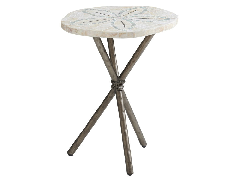 Tommy Bahama Home - Ocean Breeze Sand Dollar End Table, Caribbean Sands - 570-956 veiw 1