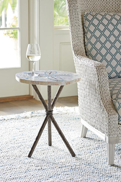 Tommy Bahama Home - Ocean Breeze Sand Dollar End Table, Caribbean Sands - 570-956 veiw 2
