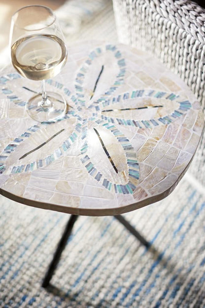 Tommy Bahama Home - Ocean Breeze Sand Dollar End Table, Caribbean Sands - 570-956 veiw 3
