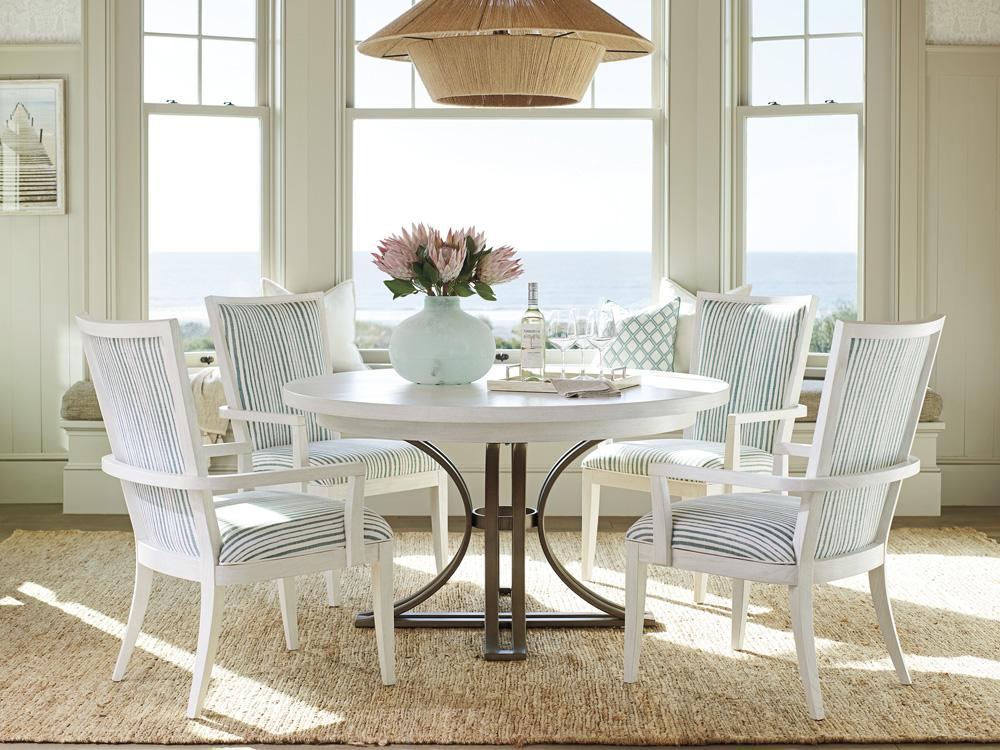 Tommy Bahama Home - Ocean Breeze Savannah Round Dining Table, Caribbean Sands - 570-875C veiw 2