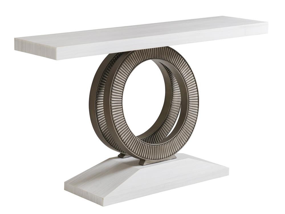 Tommy Bahama Home - Ocean Breeze Wayfarer Stone Top Console, Caribbean Sands - 570-966C veiw 1