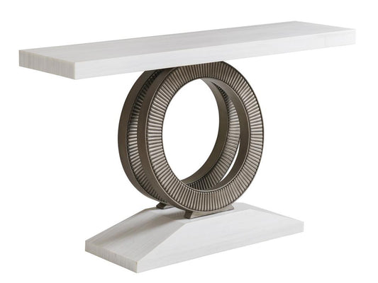 Tommy Bahama Home - Ocean Breeze Wayfarer Stone Top Console, Caribbean Sands - 570-966C veiw 1