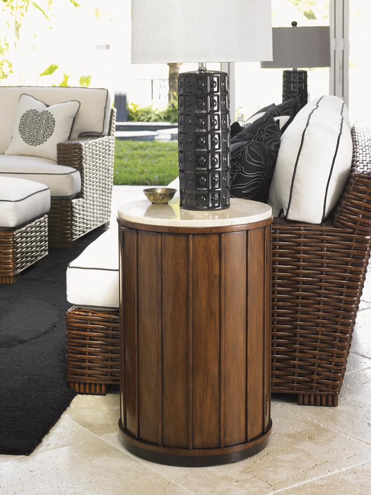 Tommy Bahama Home - Ocean Club Fiji Drum Table - 536-950C veiw 3