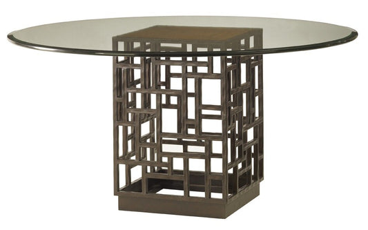 Tommy Bahama Home - Ocean Club South Sea Dining Table with 54in Round Glass Top - 536-875-54C veiw 1