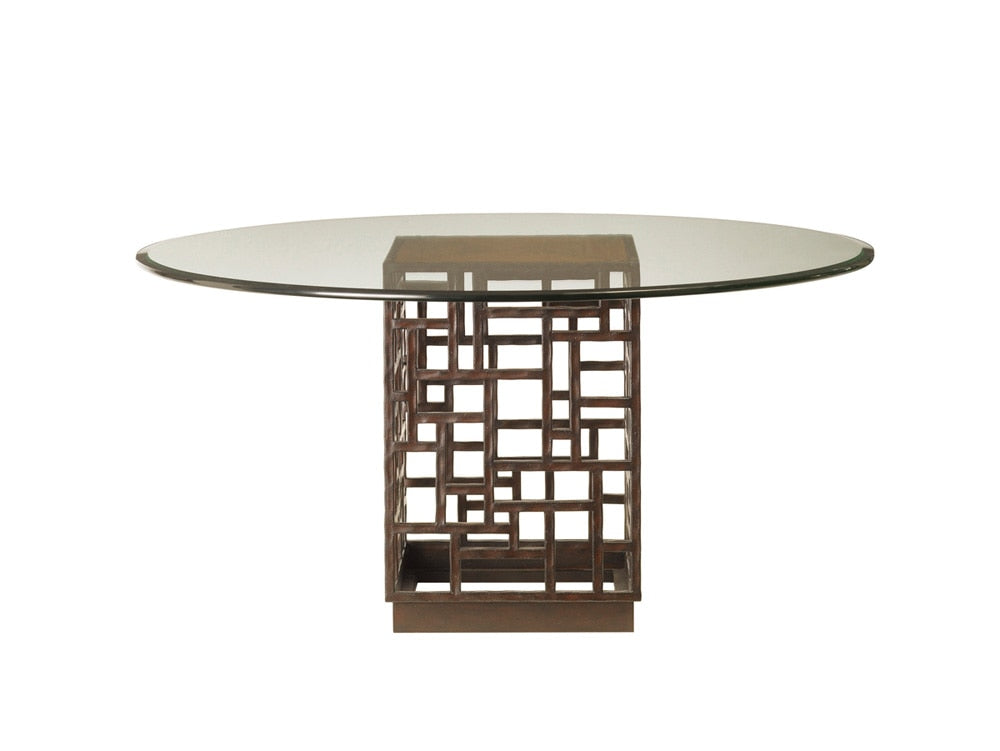Tommy Bahama Home - Ocean Club South Sea Dining Table With 60 Inch Glass Top, Bali - 536-875-60C veiw 1