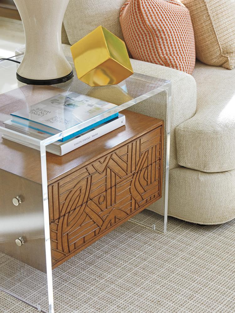 Tommy Bahama Home - Palm Desert Arden Acrylic Lamp Table, Sonoran - 575-957 veiw 3