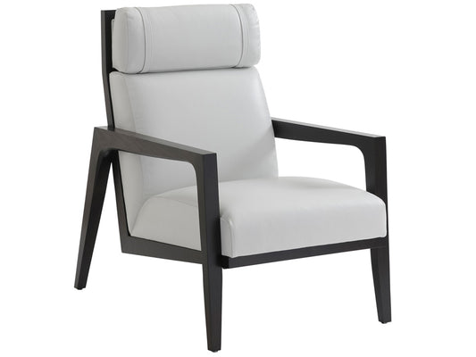 Tommy Bahama Home - Palm Desert Covina Leather Chair, Charcoal - LL1896-11-40 veiw 1